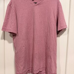 Men's V-Neck Short Sleeve Shirt - Dusty Rose
